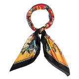 Wrapables Silky Feeling Satin Square Scarf, Floral Paisley