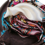 Wrapables Silky Feeling Satin Square Scarf, Intricate Paisley