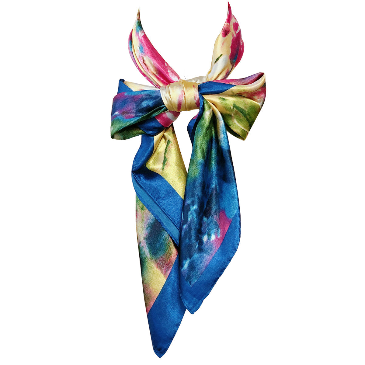 Wrapables Silky Feeling Satin Square Scarf, Inkblot Meadow