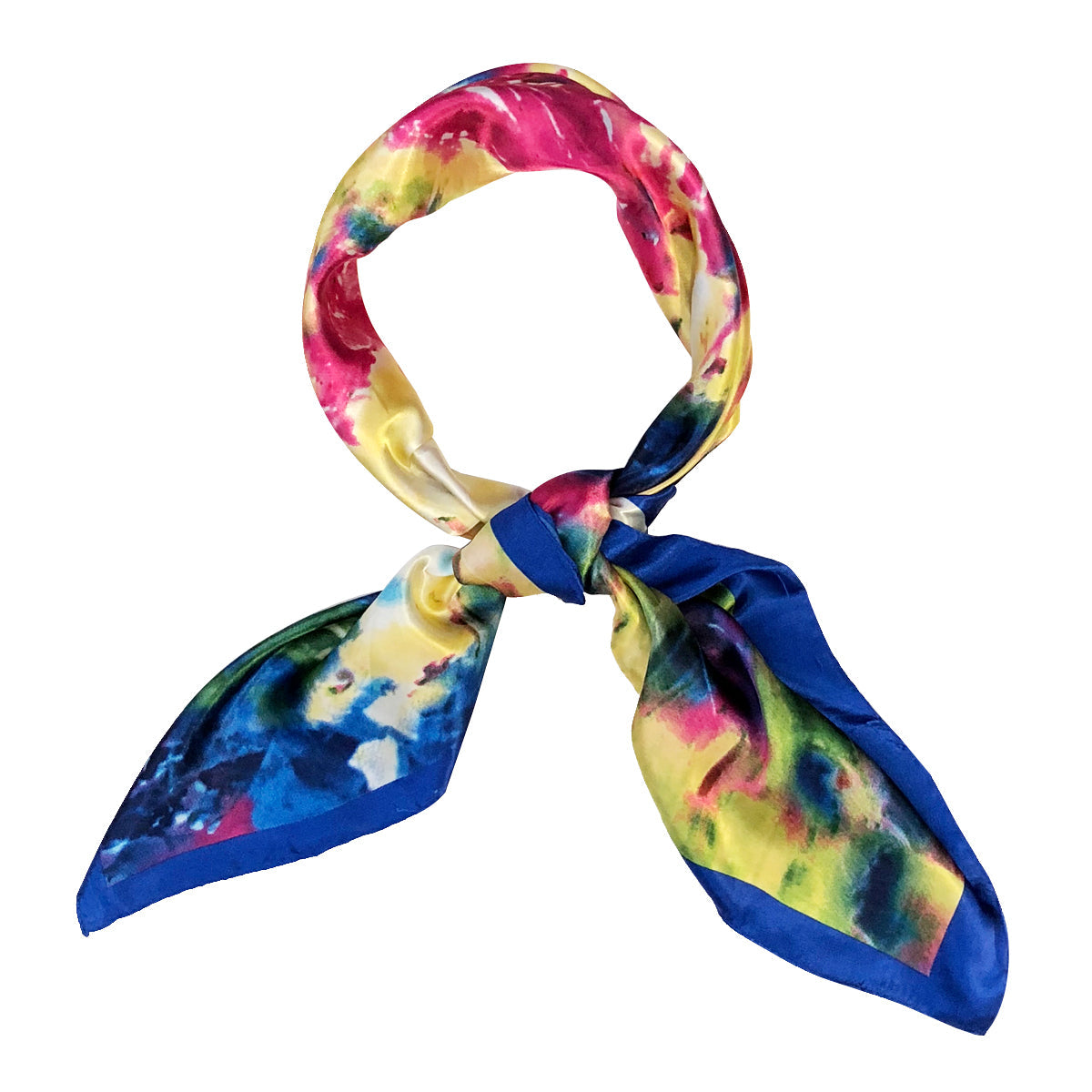 Wrapables Silky Feeling Satin Square Scarf, Inkblot Meadow