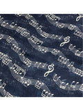 Wrapables Lightweight Musical Notes Long Scarf, Blue