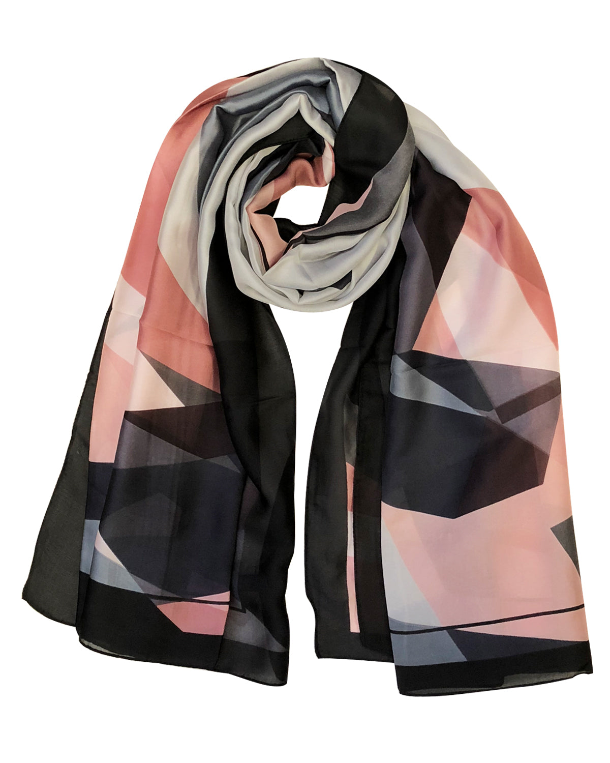 Wrapables Silk Like Satin Polyester Large Scarf Wrap, Gray