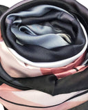 Wrapables Silk Like Satin Polyester Large Scarf Wrap, Gray