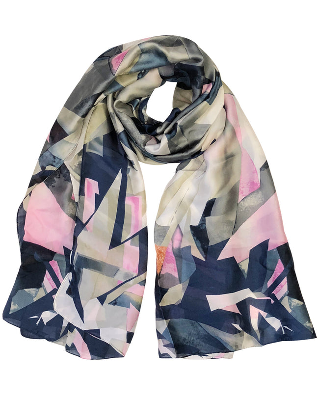 Wrapables Silk Like Satin Polyester Large Scarf Wrap, Starburst