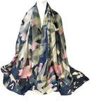 Wrapables Silk Like Satin Polyester Large Scarf Wrap, Starburst