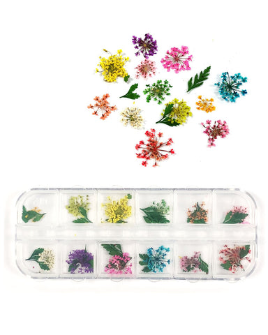 Wrapables 24 Sheets Flowers-A-Plenty Multicolor Flowers Nail Stickers Nail Art Set