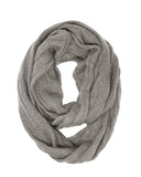 Wrapables Winter Warm Cable Knit Infinity Scarf and Beanie Set, Gray