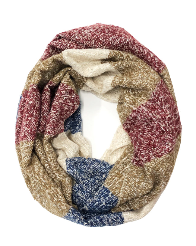 Wrapables Warm Fall and Winter Infinity Scarf, Burgundy