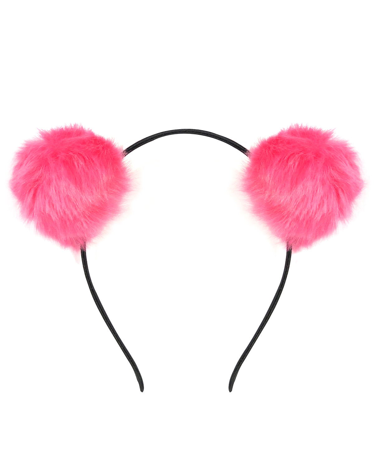 Wrapables Cosplay Costume Headband, Party Headwear for Women and Kids, Pink Pom Poms