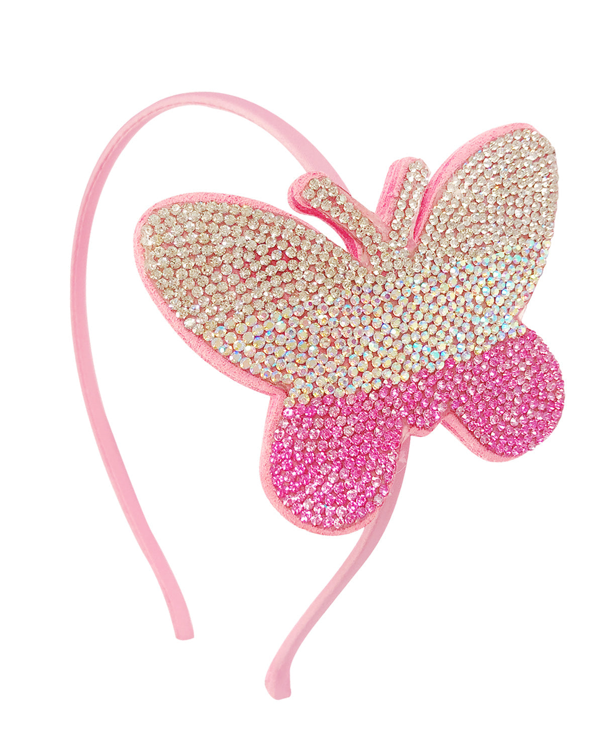 Wrapables Crystal Studded Bling Headband, Tri-colored Butterfly