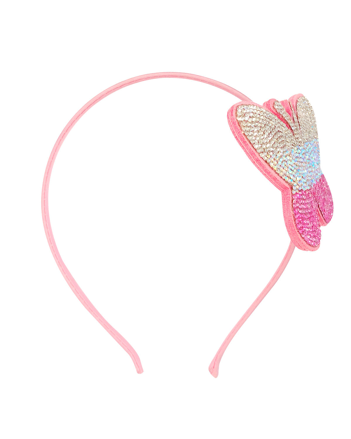 Wrapables Crystal Studded Bling Headband, Tri-colored Butterfly