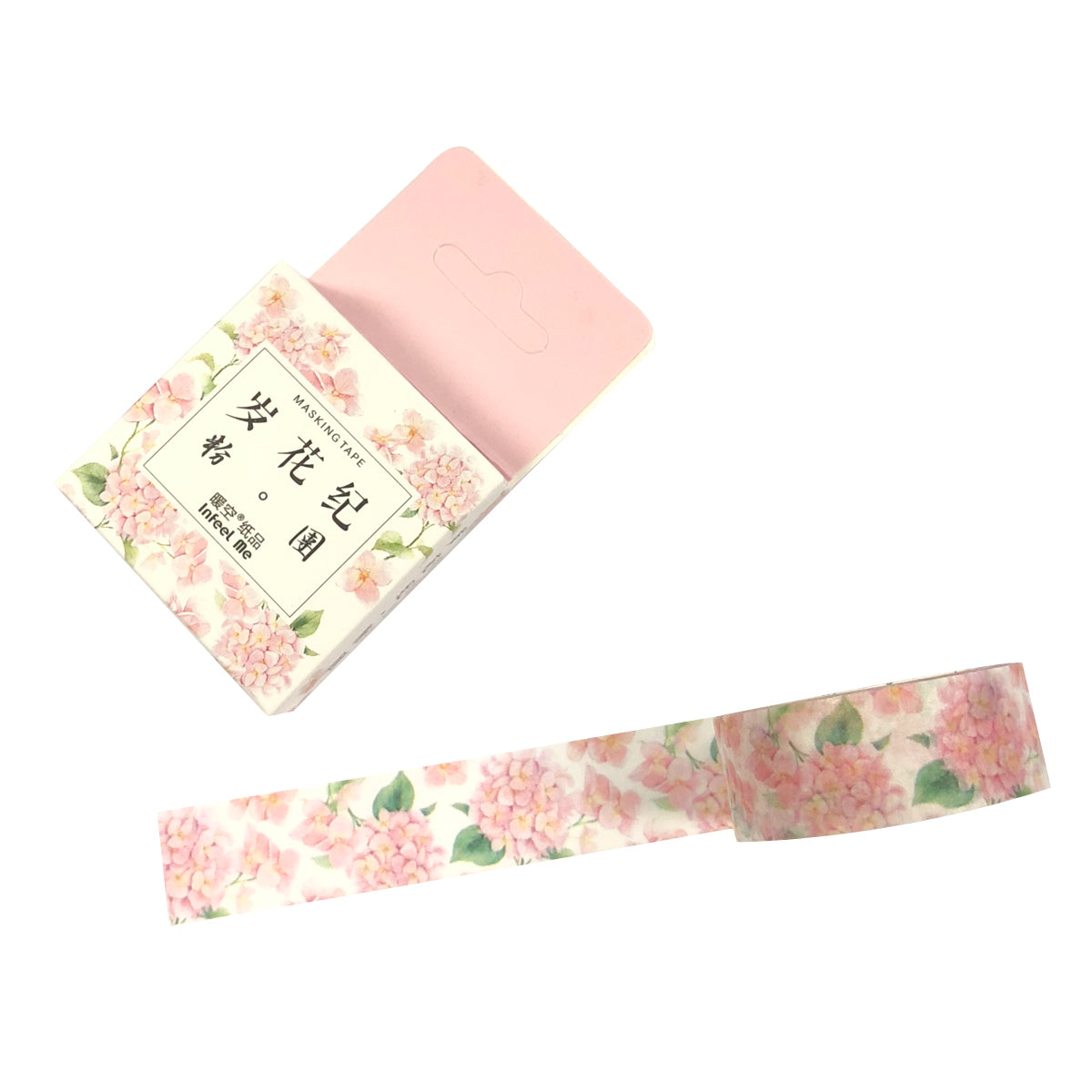 Wrapables Flowers and Greens Washi Masking Tape, 15mm x 7m