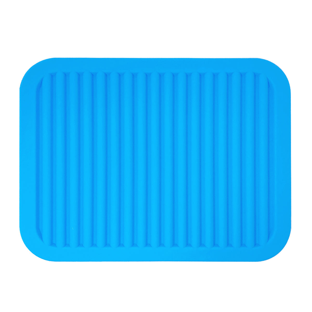 Wrapables Silicone Trivet, Multi-use Durable Flexible Non-Slip Insulated Silicone Mat (Set of 2), Blue