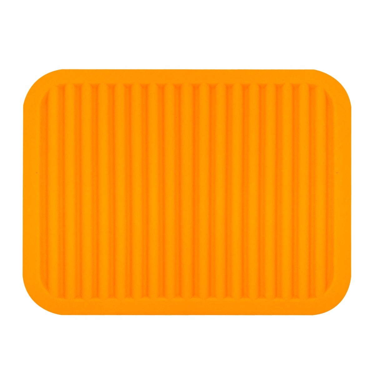 Wrapables Silicone Trivet, Multi-use Durable Flexible Non-Slip Insulated Silicone Mat (Set of 2), Orange