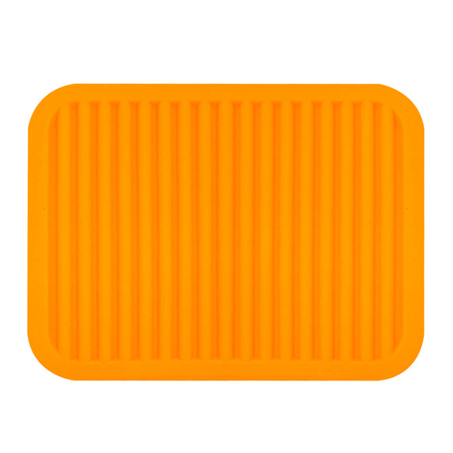 Wrapables Silicone Trivet, Multi-use Durable Flexible Non-Slip Insulated Silicone Mat (Set of 2), Orange