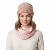 Wrapables Warm Fall and Winter Infinity Scarf, Set-Pink