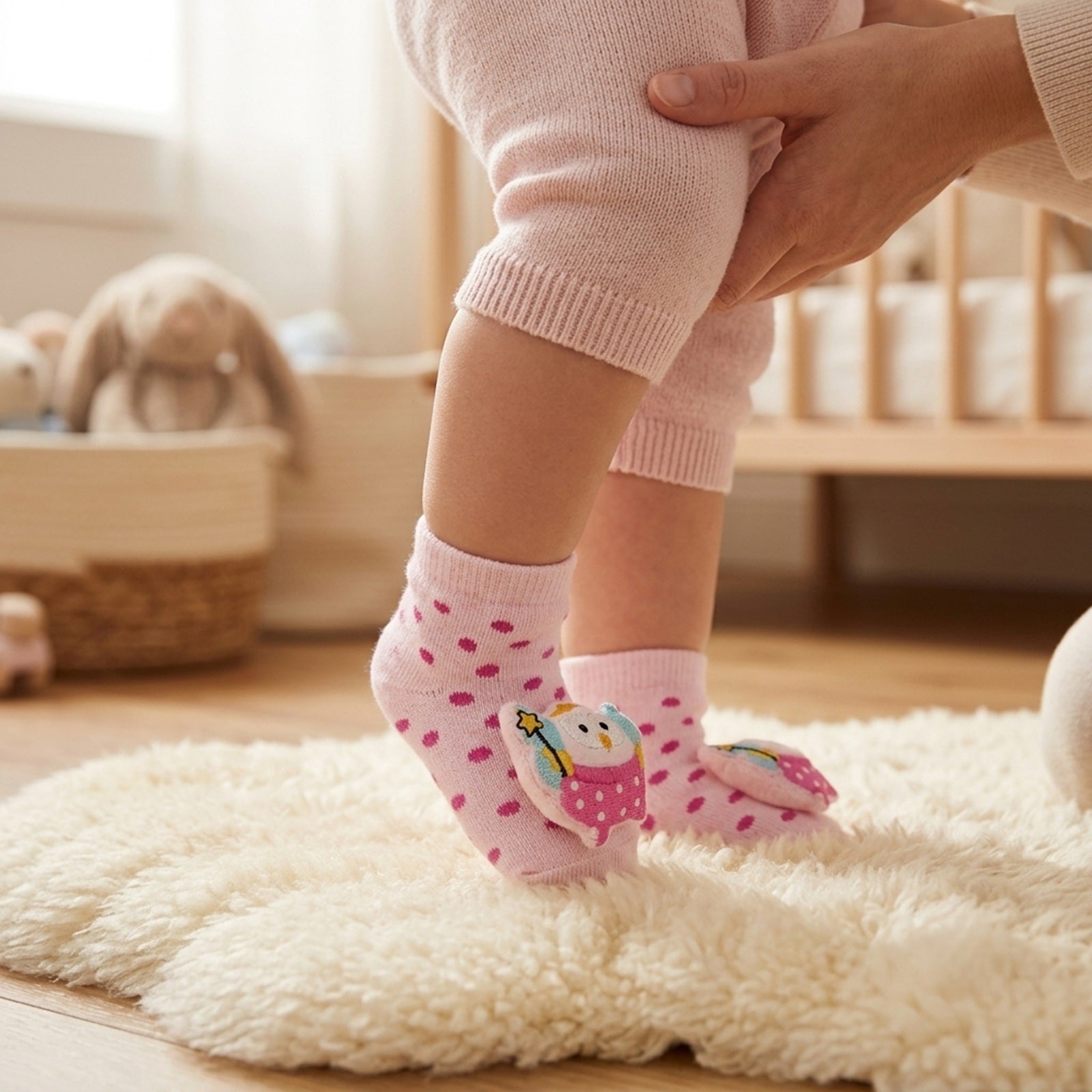 Wrapables Cute 3D Cartoon Anti-Skid Baby Booties Sock Slipper Shoes (Set of 6)