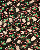 Wrapables Lightweight Winter Holiday Christmas Scarf, Candy Canes & Mistletoe