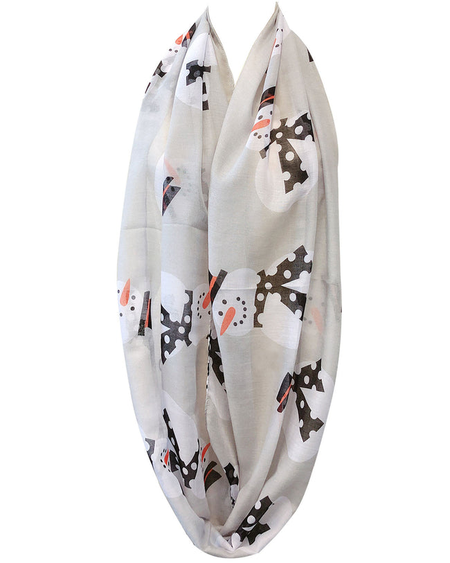 Wrapables Lightweight Winter Holiday Christmas Scarf, Snowmen