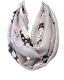 Wrapables Lightweight Winter Holiday Christmas Scarf, Snowmen