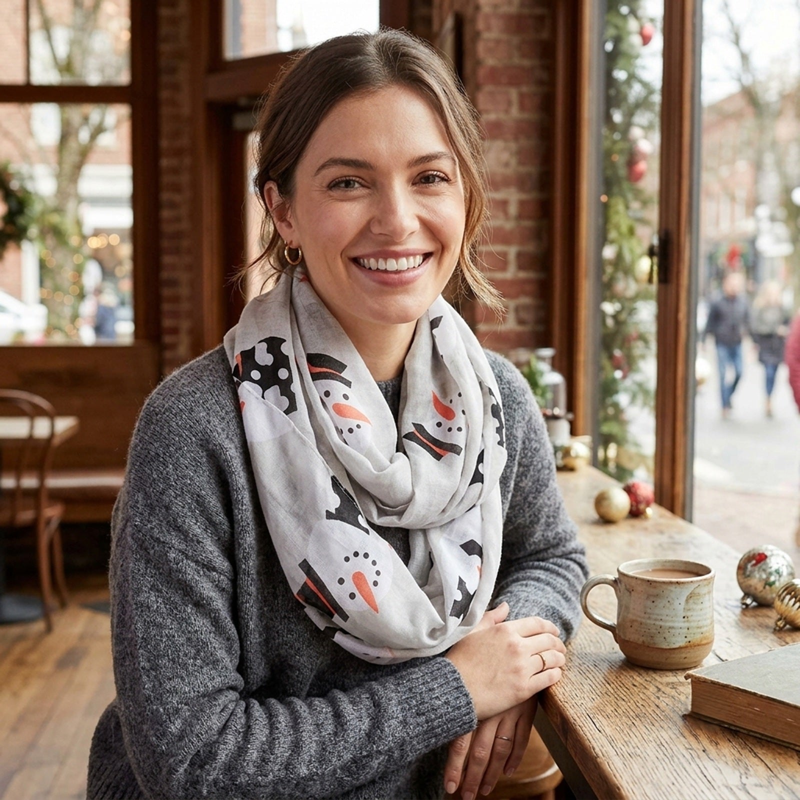 Wrapables Women's Lightweight Winter Holiday Christmas Scarf