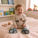 Wrapables Fleece Baby Booties with Anti-Skid Bottoms