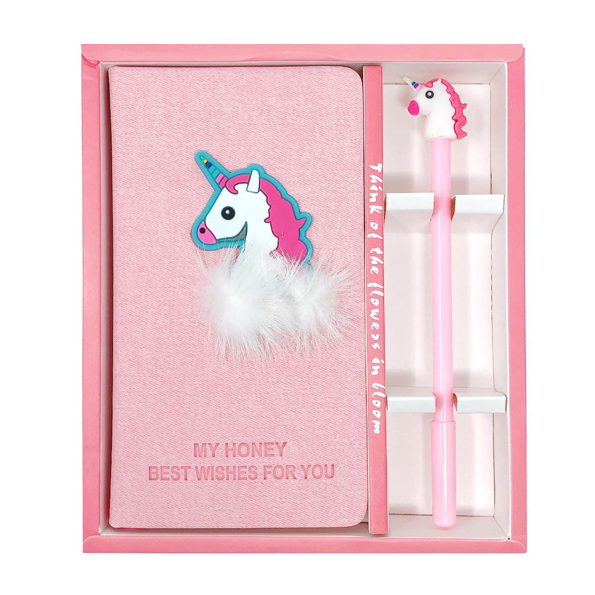 Wrapables Cute Notebook Gel Pen Set, Diary Journal Gift Set, Unicorn