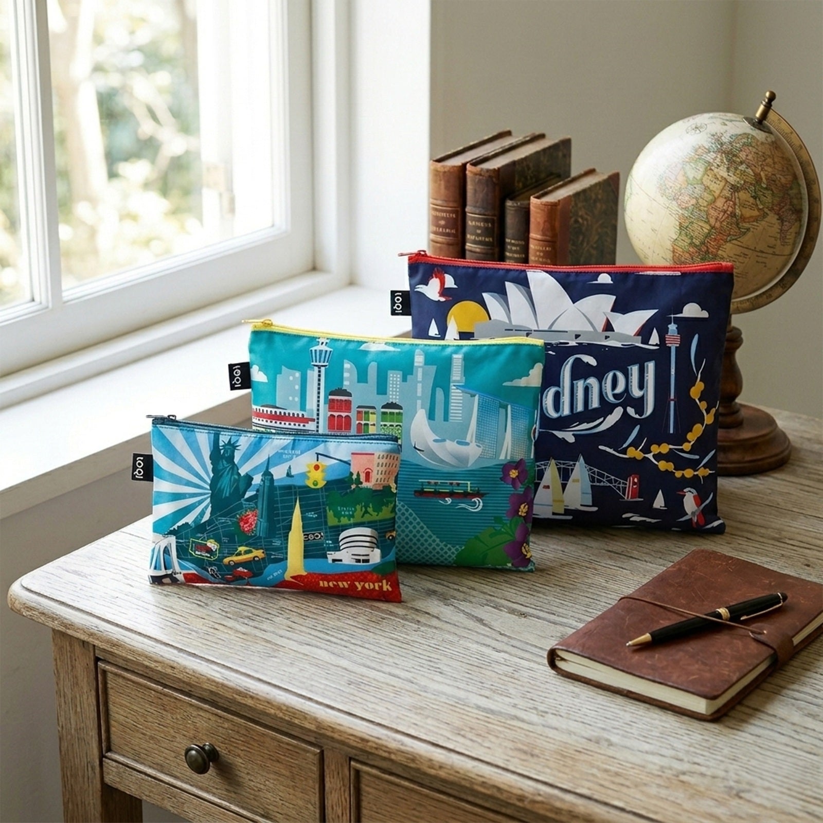 LOQI URBAN New York, Singapore, Sydney Zip Pockets