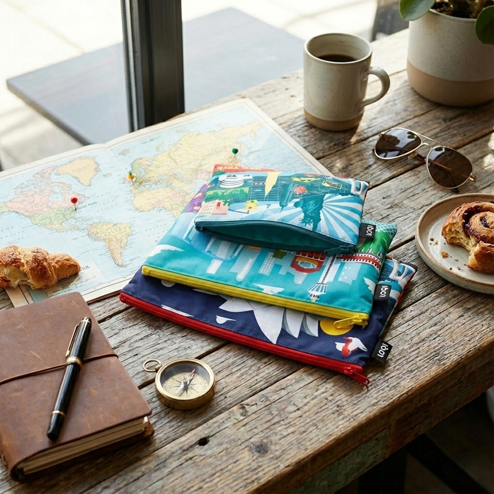 LOQI URBAN New York, Singapore, Sydney Zip Pockets
