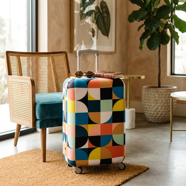 LOQI ECHO Circles Luggage Cover M