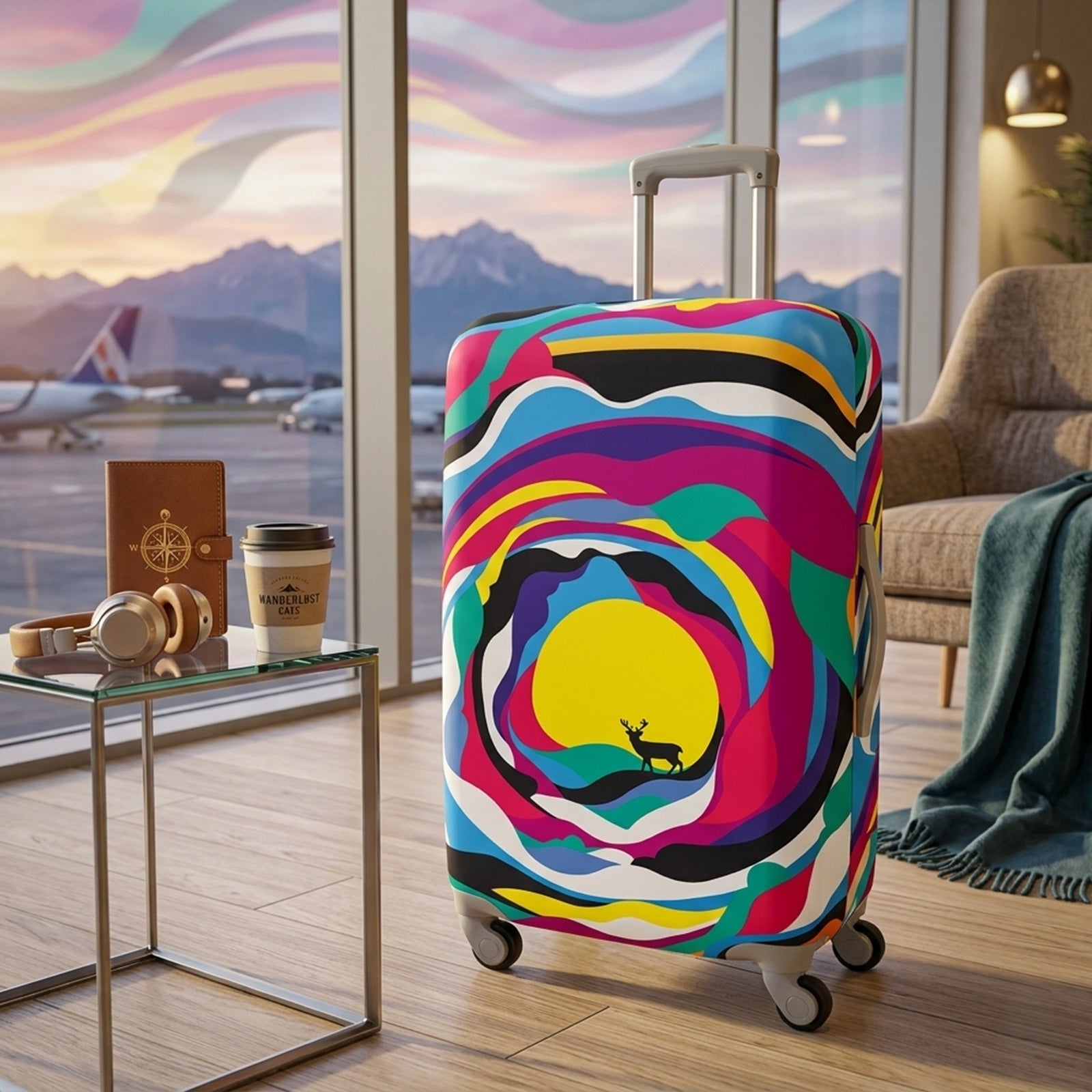 LOQI Artists STEVEN WILSON Psychedelic Luggage Cover M