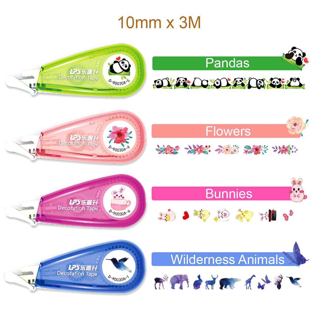 Wrapables Novelty Sticker Machine Pens, Decorative Stationery Supplies for Home Office School, Animals and Nature