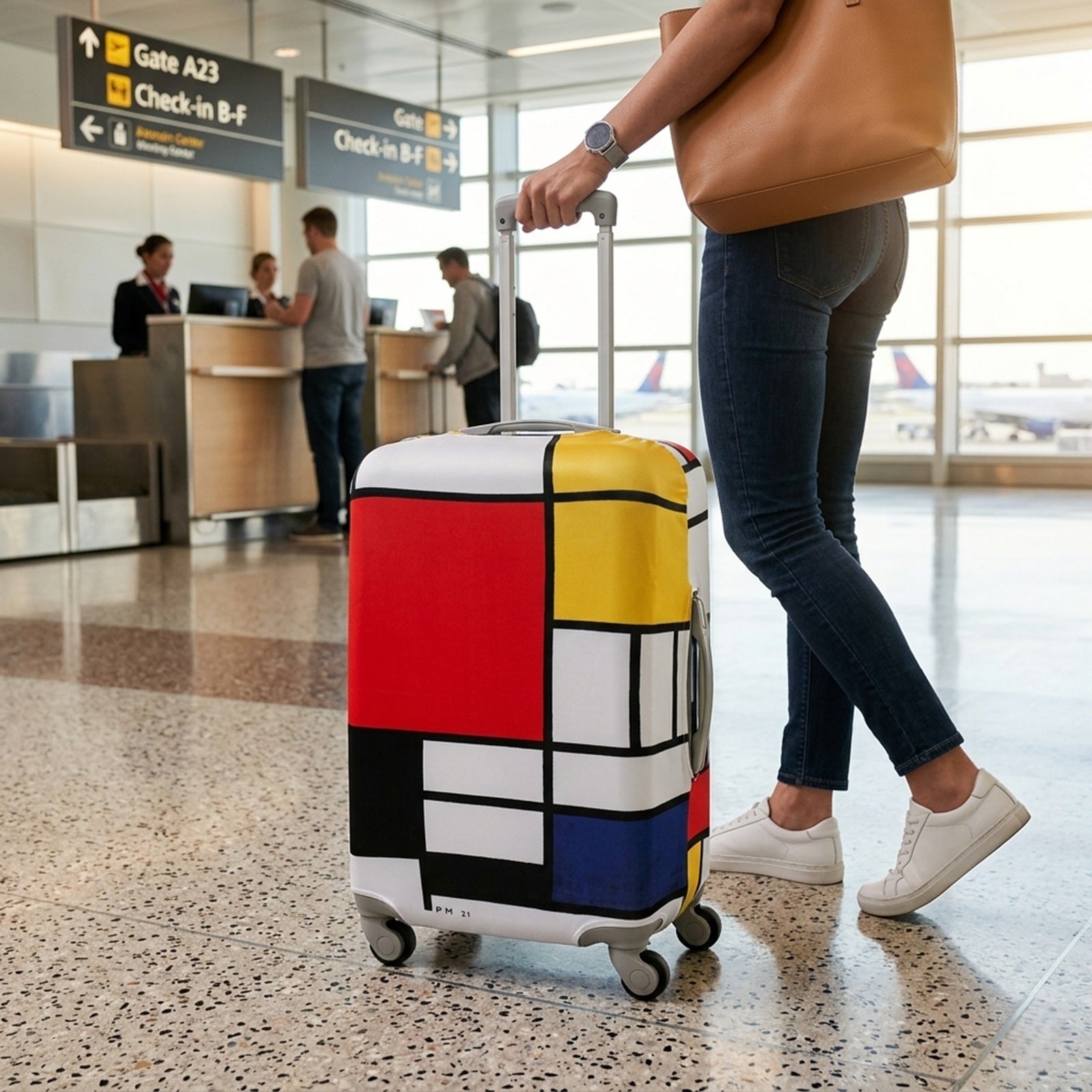 LOQI Museum PIET MONDRIAN's Composition Luggage Cover M