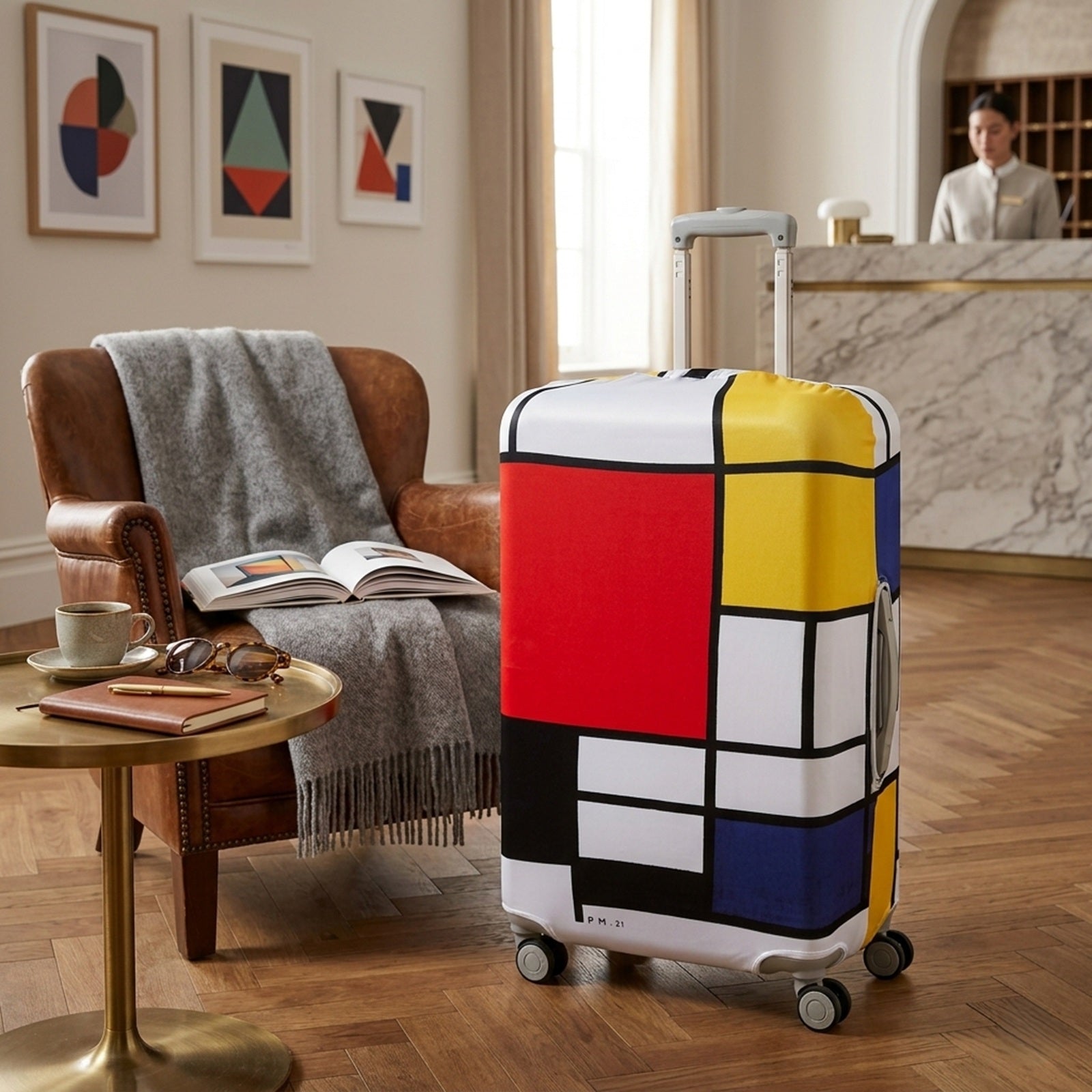 LOQI Museum PIET MONDRIAN's Composition Luggage Cover M