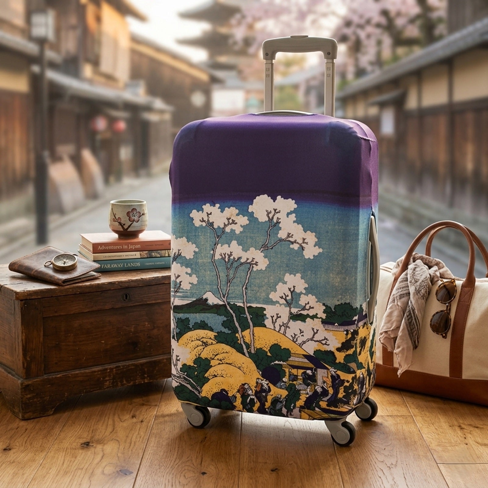 LOQI Museum HOKUSAI's Fuji from Gotenyama Luggage Cover M
