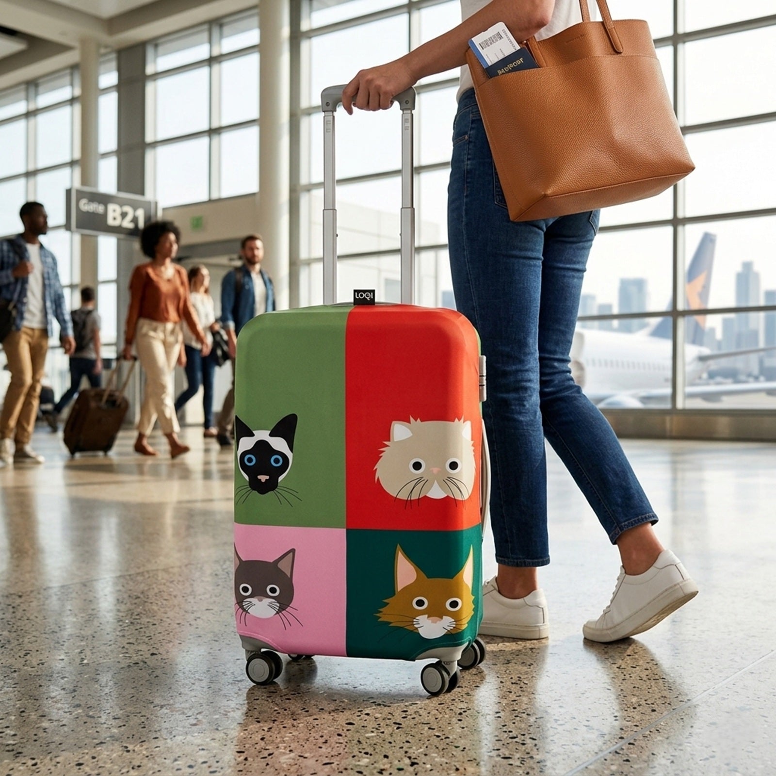 LOQI Artists STEPHEN CHEETHAM Cats Luggage Cover M