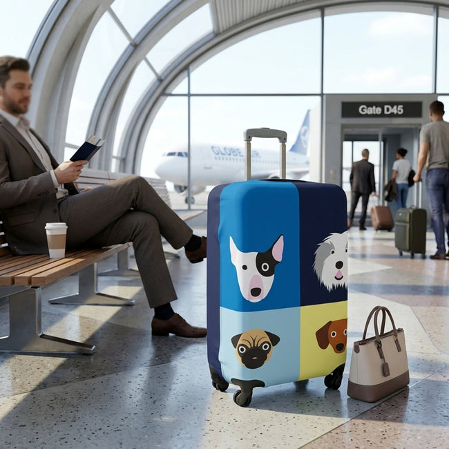 LOQI Artists STEPHEN CHEETHAM Dogs Luggage Cover M