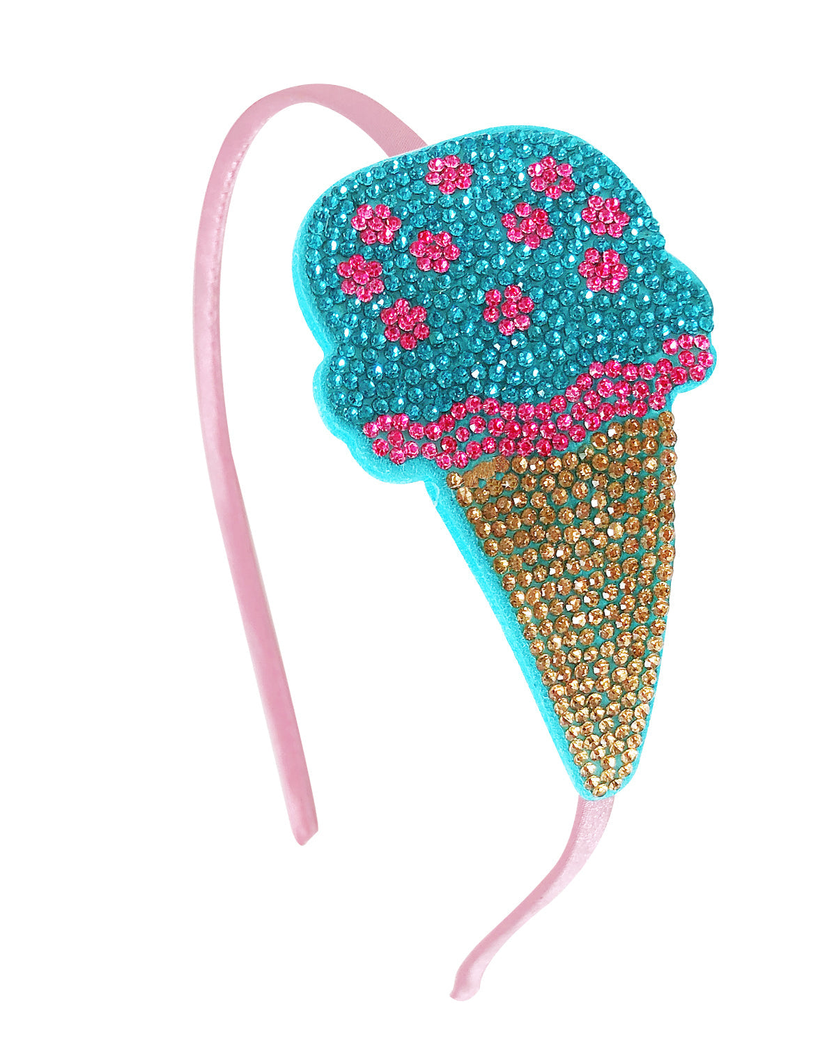 Wrapables Crystal Studded Bling Headband, Ice Cream