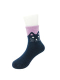 Wrapables Children's Thick Winter Warm Wool Socks (Set of 6), Cats, L