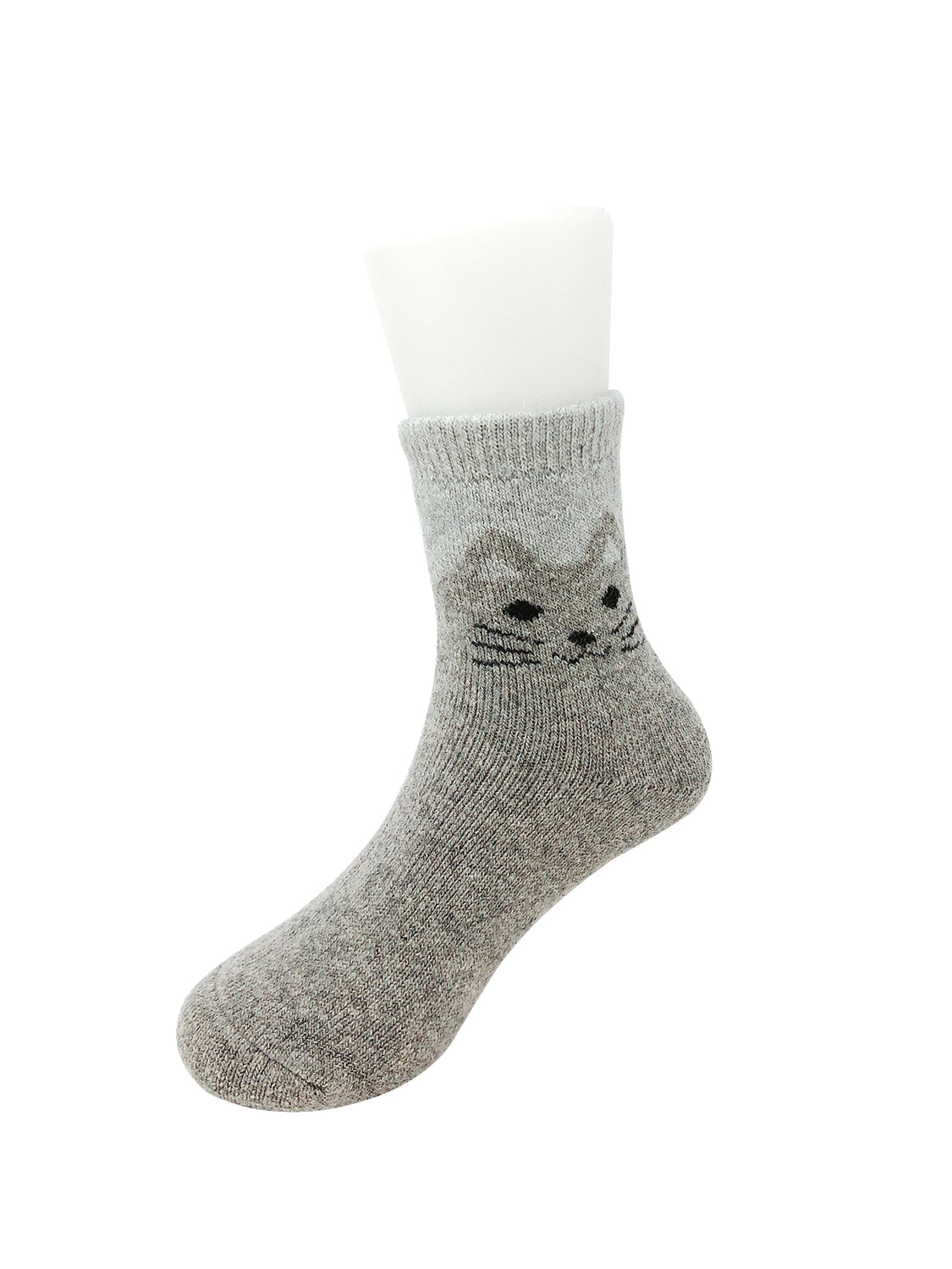 Wrapables Children's Thick Winter Warm Wool Socks (Set of 6), Cats, L