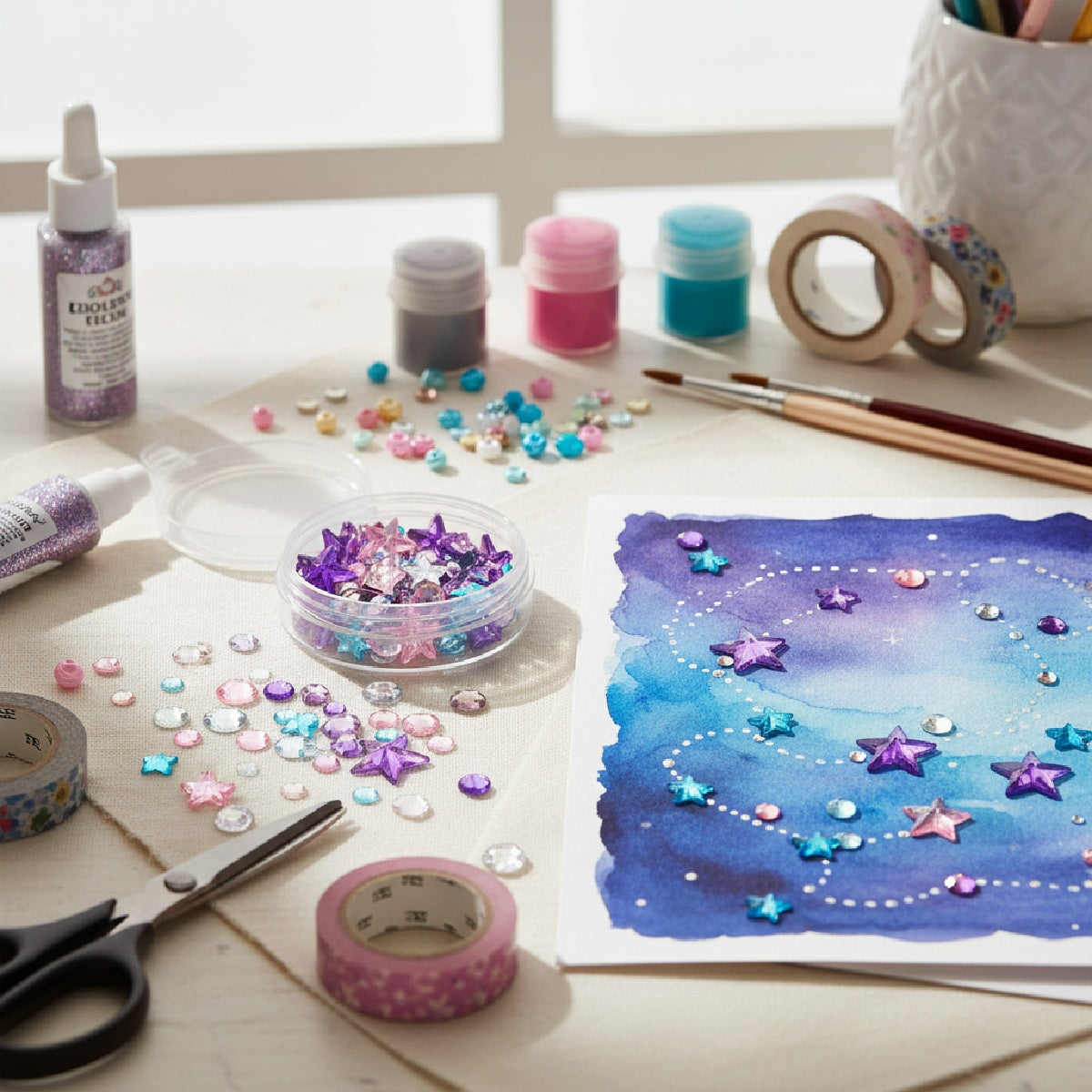 Wrapables Acrylic Self Adhesive Crystal Rhinestone Gem Stickers