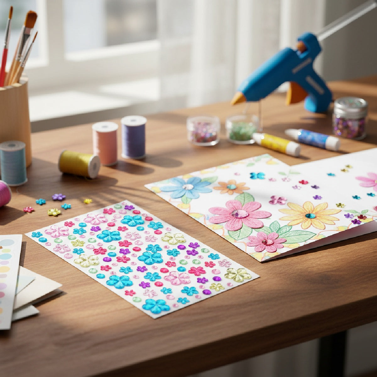 Wrapables Acrylic Self Adhesive Crystal Rhinestone Gem Stickers