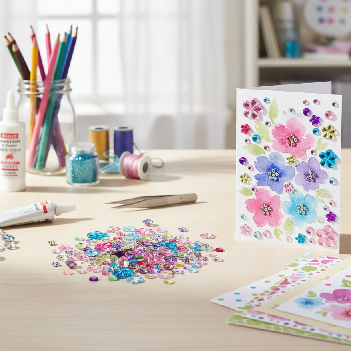 Wrapables Acrylic Self Adhesive Crystal Rhinestone Gem Stickers