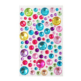 Wrapables Acrylic Self Adhesive Crystal Rhinestone Gem Stickers, Jewel Multicolor