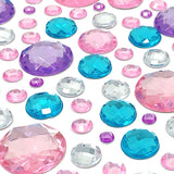 Wrapables Acrylic Self Adhesive Crystal Rhinestone Gem Stickers, Jewel Pink Blue Lilac