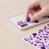 Wrapables Acrylic Self Adhesive Crystal Rhinestone Gem Stickers, Jewel Purples