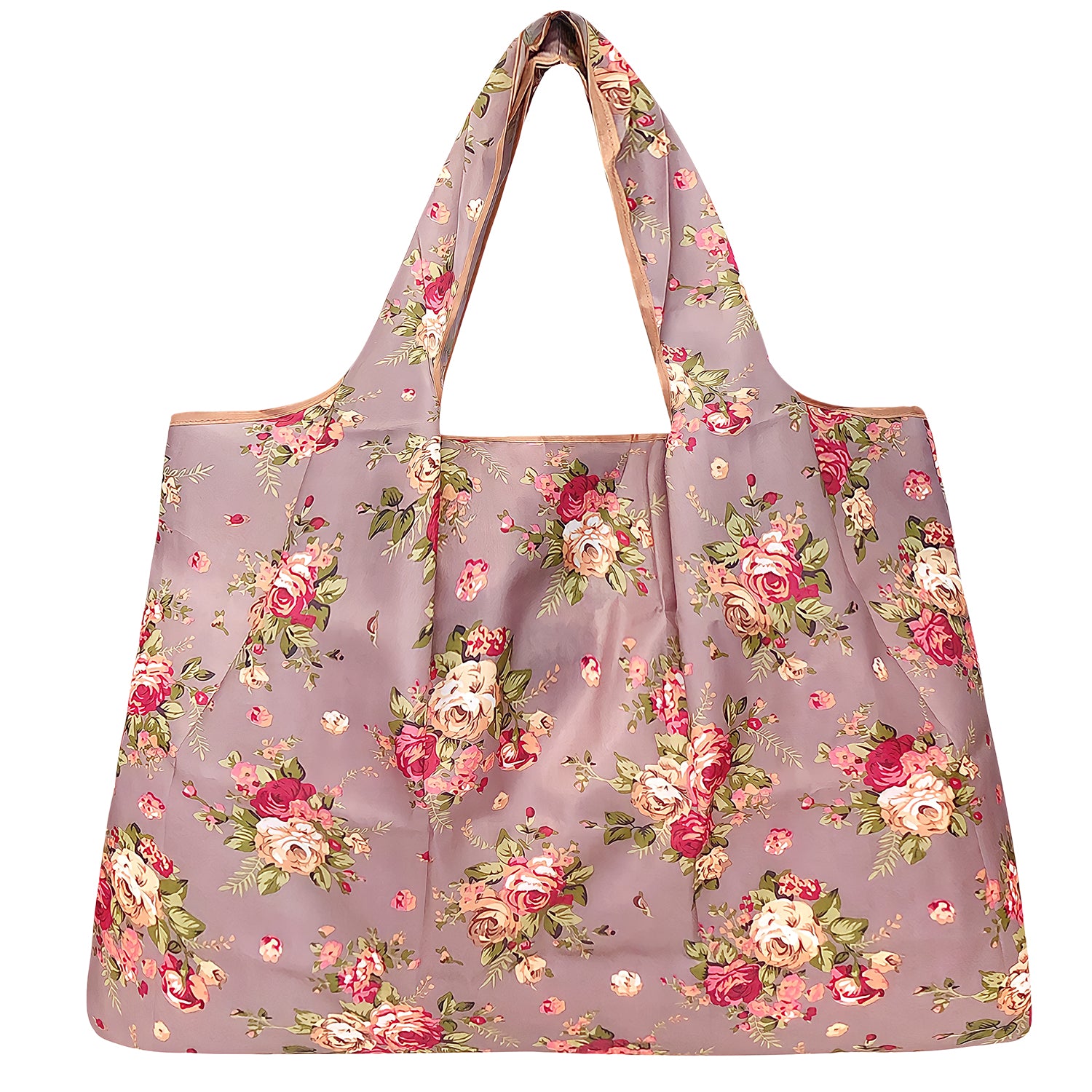 eco tote travel shopping bag Wrapables Large Nylon Reusable Shopping Bags Foldable Shopping Tote Bags, Reusable Grocery Bags, Travel Bags, 4 Pack Lovely Floral
