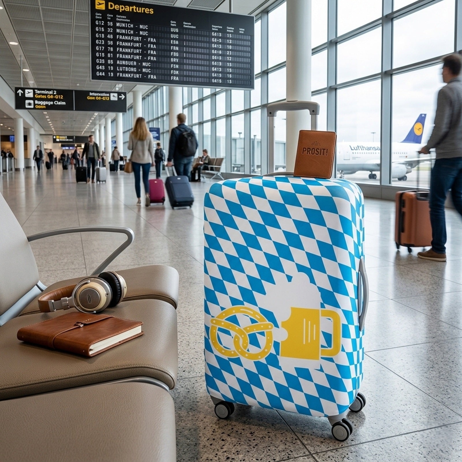LOQI TRAVEL Pretzel Luggage Cover M
