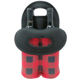 Wrapables Insulated Neoprene Wine Tote,  Two Bottles, Red Checkered