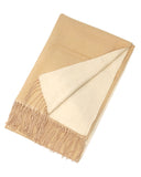 Wrapables Soft Cashmere Feeling Scarf, Large Two-Tone Winter Scarf Wrap Shawl, Camel / Beige